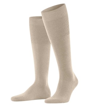 Falke Airport Knee-high Socks Zokni Férfi Bézs | MDZC-79145