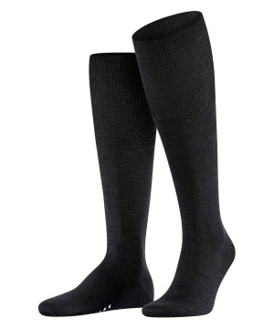 Falke Airport Knee-high Socks Zokni Férfi Fekete | ZIEH-47519