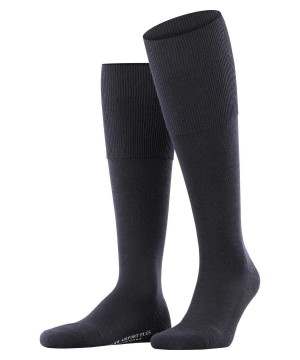 Falke Airport Plus Knee-high Socks Zokni Férfi Kék | YCDV-97642