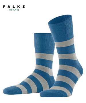 Falke Block Stripe Socks Zokni Női Kék | YAEC-47218