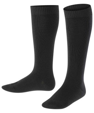 Falke Comfort Wool Knee-high Socks Zokni Gyerek Fekete | OKBV-80297