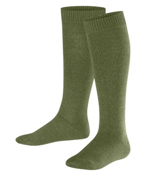 Falke Comfort Wool Knee-high Socks Zokni Gyerek Zöld | CUPQ-82763