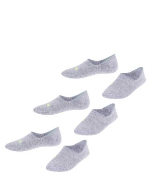 Falke Cool Kick 3-Pack Invisibles No Show Socks Gyerek Szürke | RSKL-76548