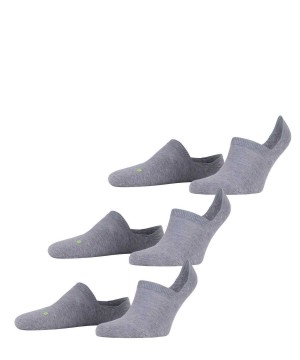 Falke Cool Kick 3-Pack Invisibles No Show Socks Női Szürke | BAKW-14782