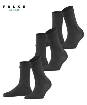 Falke Cotton Touch 3-Pack Socks Zokni Női Szürke | HNEX-49087