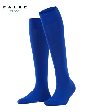 Falke Cotton Touch Knee-high Socks Zokni Női Kék | KVIH-96420