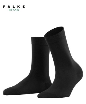 Falke Cotton Touch Socks Zokni Női Fekete | GFTV-50127