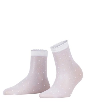 Falke Dot 15 DEN Ankle socks Zokni Női Fehér | PBDT-16427