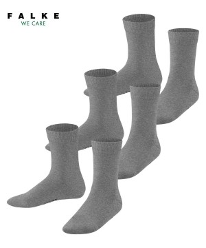 Falke Family 3-Pack Socks Zokni Gyerek Szürke | EADU-65983