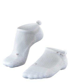 Falke GO2 Pompom Golf Invisibles Sports Socks Női Fehér | WQMI-47352