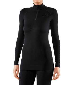 Falke Long sleeve shirt Maximum Warm Hosszú Ujjú Ing Női Fekete | GXMU-57610