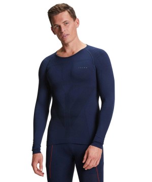 Falke Long sleeve shirt Warm Long Sleeve T-Shirts Férfi Kék | OTEF-56340