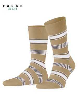 Falke Marina Stripe Socks Zokni Férfi Bézs | VBDA-61950