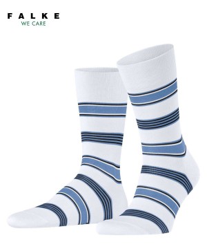 Falke Marina Stripe Socks Zokni Férfi Fehér | TJKH-87320