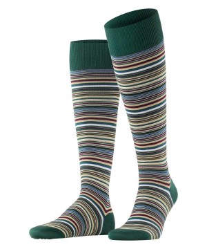 Falke Microblock Knee-high Socks Zokni Férfi Zöld | BQFZ-23095