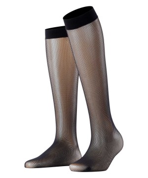 Falke Net Knee-high Socks Zokni Női Fekete | NQTP-19230