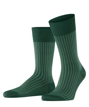 Falke Oxford Stripe Socks Zokni Férfi Zöld | JMEP-78041