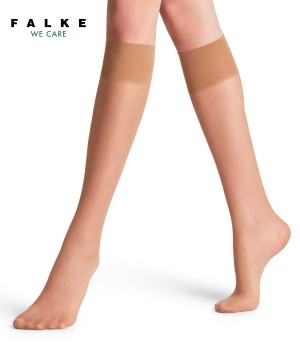 Falke Pure Matt 20 DEN Knee-high Socks Zokni Női Bézs | CVYZ-24570