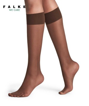 Falke Pure Matt 20 DEN Knee-high Socks Zokni Női Barna | CTOY-71053