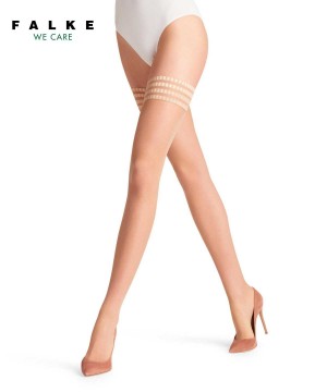 Falke Pure Matt 20 DEN Stay-ups Thigh Highs Női Bézs | SHMG-89614