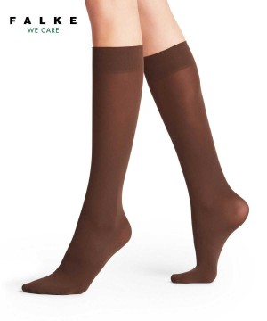 Falke Pure Matt 50 DEN Knee-high Socks Zokni Női Barna | BJDW-91256