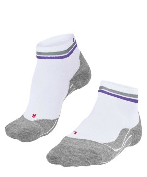 Falke RU4 Endurance Short Reflect Running Short sock Sports Socks Női Fehér | EDMA-42819