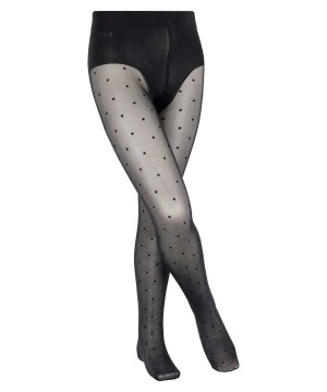 Falke Romantic Dot Tights Tights Gyerek Fekete | FNBR-12834