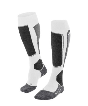 Falke SK2 Intermediate Vegan Skiing Knee-high Socks Sports Socks Női Fehér | QBHU-62571