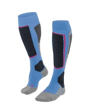 Falke SK2 Intermediate Vegan Skiing Knee-high Socks Sports Socks Női Kék | EDQA-61085