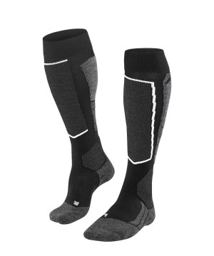 Falke SK2 Intermediate Vegan Skiing Knee-high Socks Zokni Férfi Fekete | NKUZ-56392