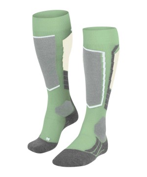 Falke SK2 Intermediate Wool Skiing Knee-high Socks Sports Socks Női Zöld | IJYV-64397