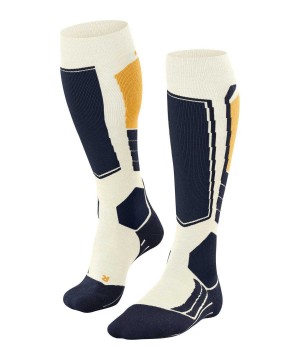 Falke SK2 Intermediate Wool Skiing Knee-high Socks Zokni Férfi Fehér | IYSB-30249