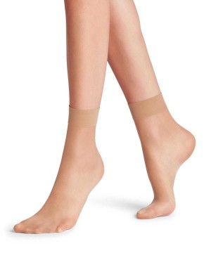 Falke Seidenglatt 15 DEN Ankle socks Zokni Női Bézs | ATGB-38960