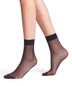 Falke Seidenglatt 15 DEN Ankle socks Zokni Női Kék | DSMH-35690