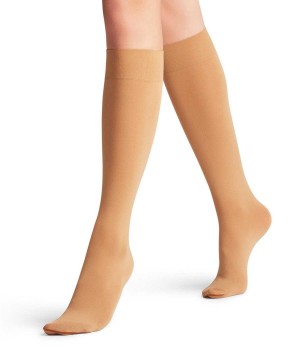 Falke Seidenglatt 40 DEN Knee-high Socks Zokni Női Bézs | MUWO-36082