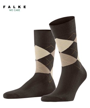 Falke Sensitive Argyle Socks Zokni Férfi Barna | JHFT-23719