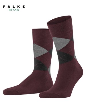 Falke Sensitive Argyle Socks Zokni Férfi Piros | TWQL-19645