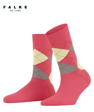 Falke Sensitive Argyle Socks Zokni Női Piros | QYBK-21459