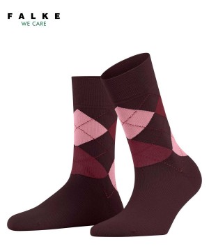 Falke Sensitive Argyle Socks Zokni Női Piros | SPJK-51927