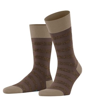 Falke Sensitive Mapped Line Socks Zokni Férfi Barna | KWZF-39820