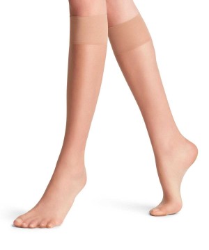 Falke Shelina 12 DEN Knee-high Socks Zokni Női Bézs | DPYE-70356