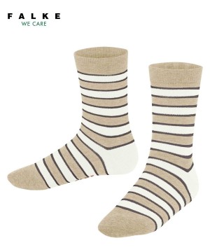 Falke Simple Stripes Socks Zokni Gyerek Bézs | NXIG-59372