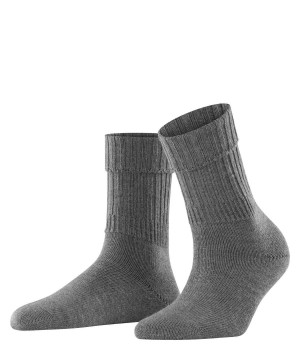 Falke Striggings Rib Boot socks Zokni Női Szürke | ERBJ-35872