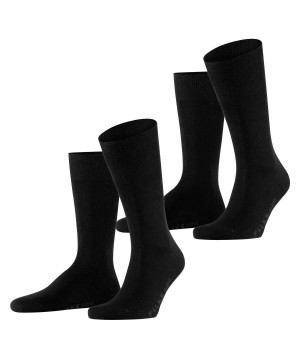 Falke Swing 2-Pack Socks Zokni Férfi Fekete | QMZH-54239