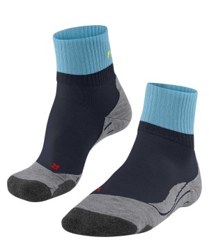 Falke TK2 Explore Short Trekking Short sock Sports Socks Női Kék | FOPA-34812