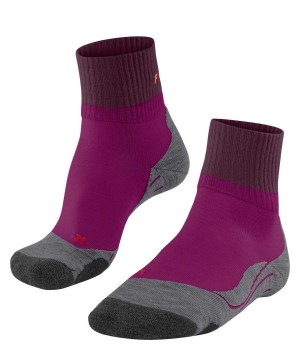 Falke TK2 Explore Short Trekking Short sock Sports Socks Női Lila | HXGL-47082