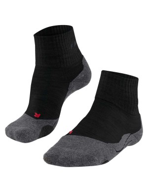 Falke TK2 Explore Short Trekking Short sock Sports Socks Női Fekete | BASU-78093