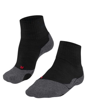 Falke TK2 Explore Short Trekking Short sock Zokni Férfi Fekete | ZTAU-27594