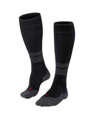 Falke TK Compression Energy Trekking Knee-high Socks Sports Socks Női Fekete | WAYR-37405