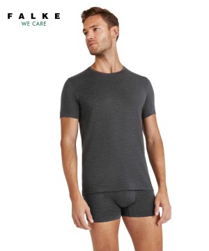 Falke T-Shirt Round-neck Daily ClimaWool Rövid Ujjú Ing Férfi Szürke | ALTD-41537